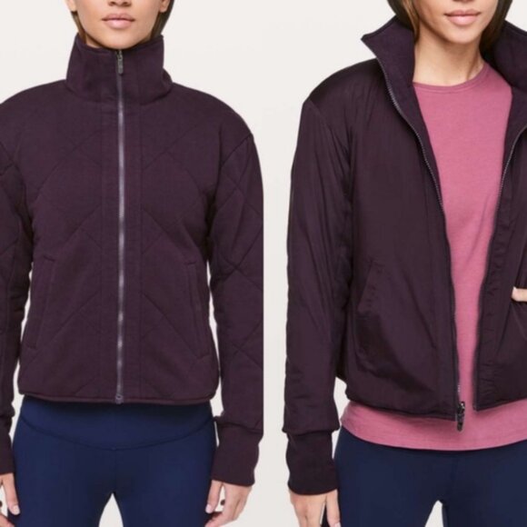 lululemon athletica Jackets & Blazers - Lululemon Forever Warm Reversible Hiking Outdoor Eggplant Aubergine Jacket S